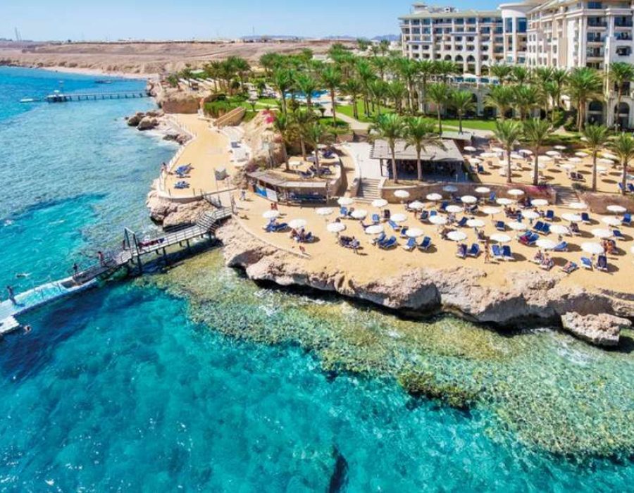 Het huisrif van het stalla di mare beach resort in sharm el sheikh